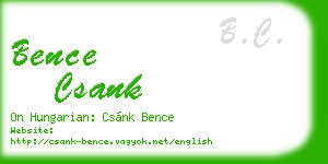 bence csank business card